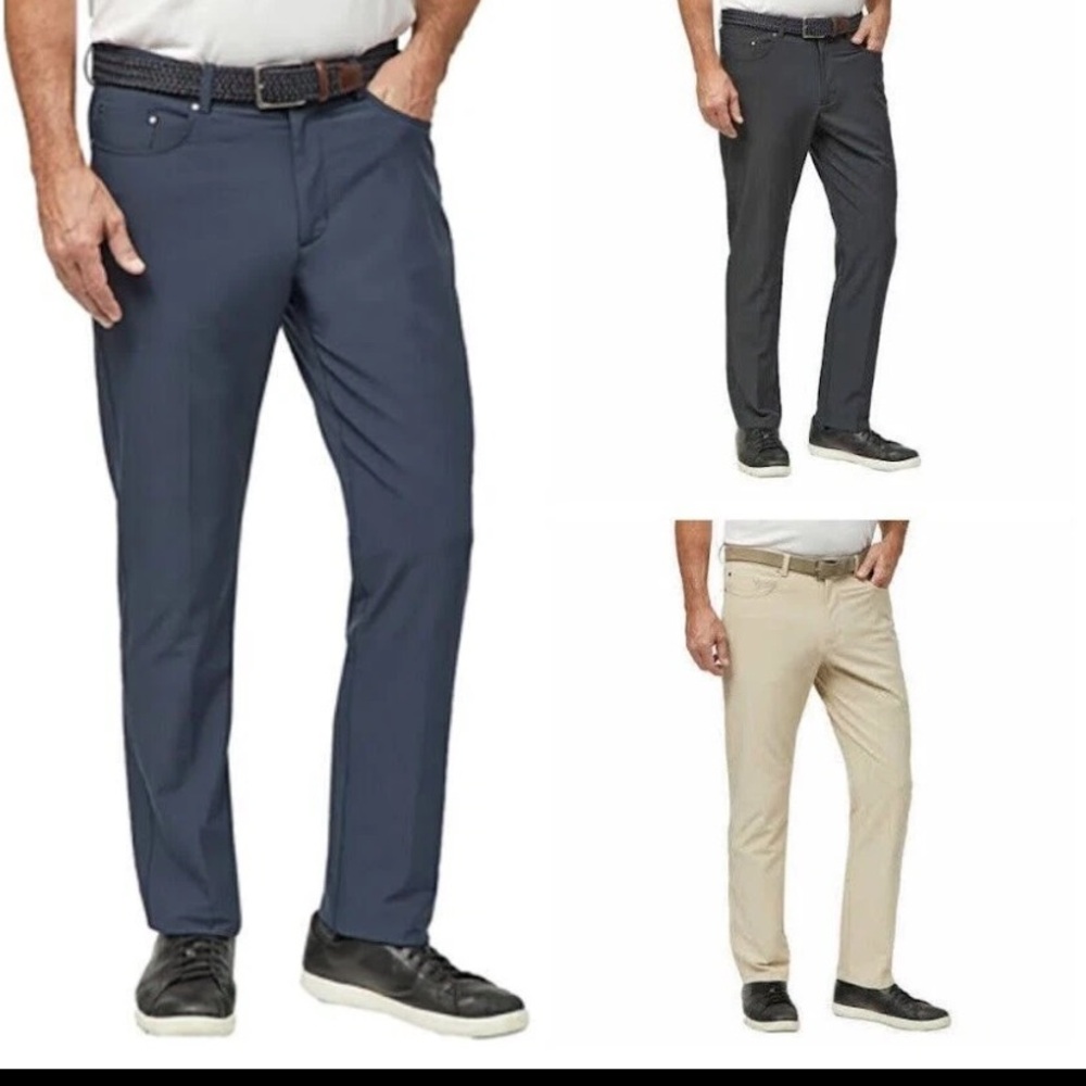 Greg Norman Collection Men's Chinos -black 5 pocket performance material 38x32